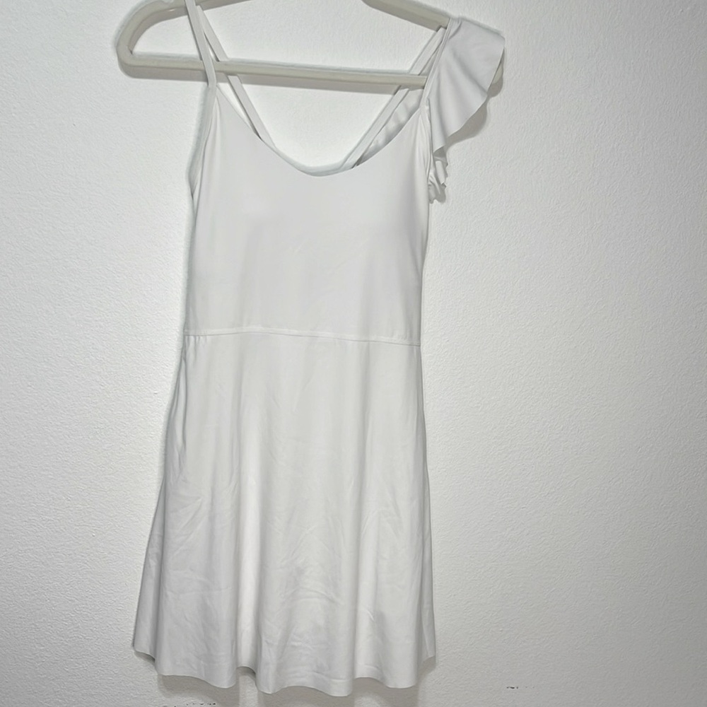 HALARA White Backless Flare Dance Dress Size Small NWT